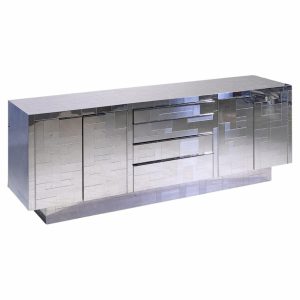 paul evans cityscape mid century chrome and stainless steel credenza