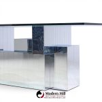paul evans for directional cityscape mid century chrome dining table