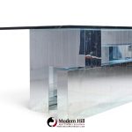 paul evans for directional cityscape mid century chrome dining table