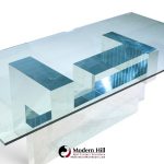 paul evans for directional cityscape mid century chrome dining table