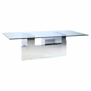 paul evans for directional cityscape mid century chrome dining table