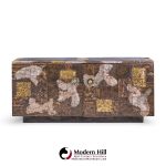 paul evans for directional mid century copper, pewter and bronze patchwork credenza