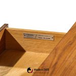paul mccobb model 8714 mahogany, brass and cane nightstands - pair