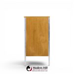 paul mccobb for calvin linear mid century walnut and stainless steel credenza