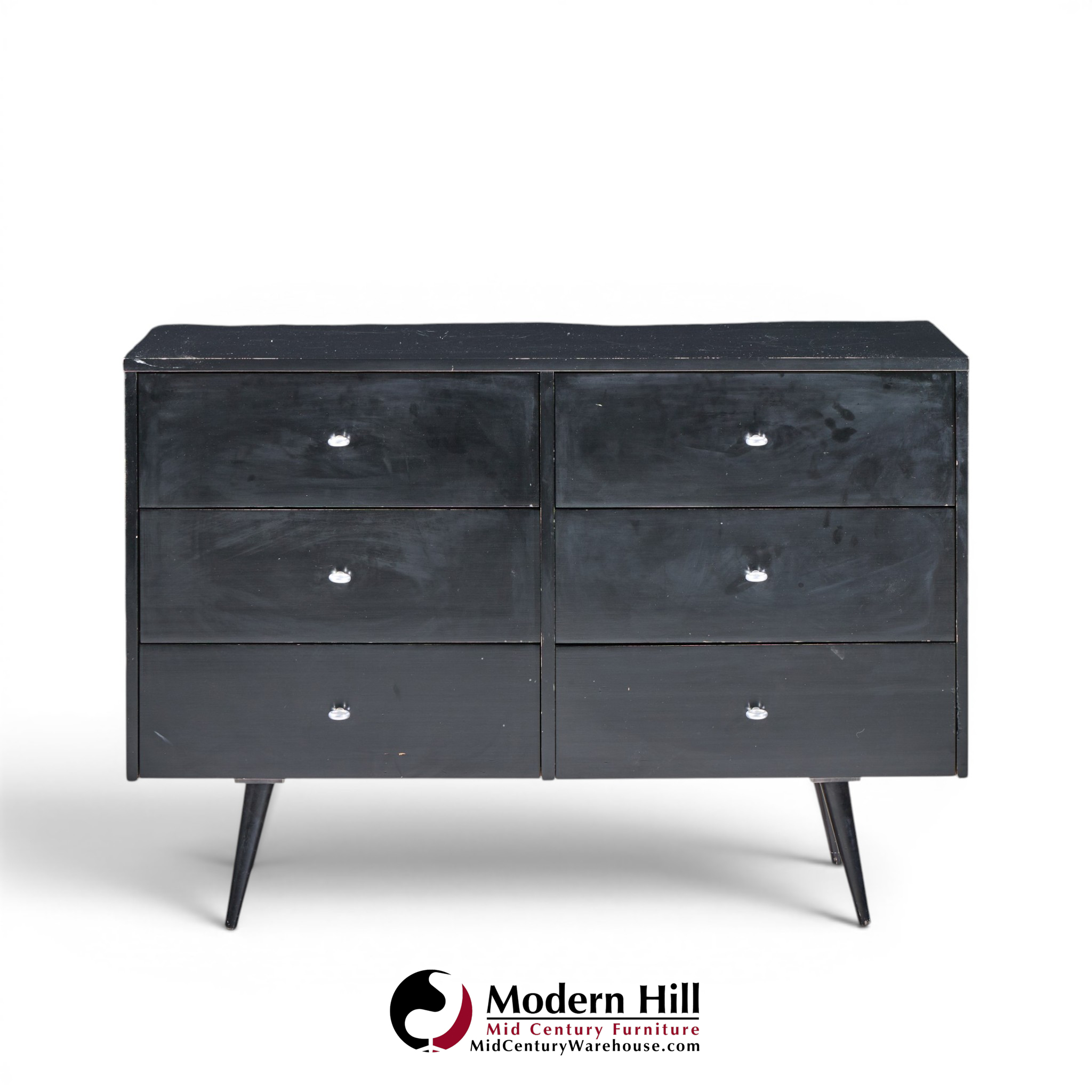 paul mccobb for planner group mid century ebonized 6 drawer dresser