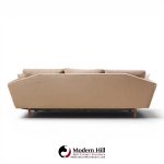 adrian pearsall style mid century walnut gondola sofa