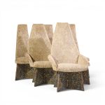 adrian pearsall for craft associates mid century brutalist dining chairs - set of 6