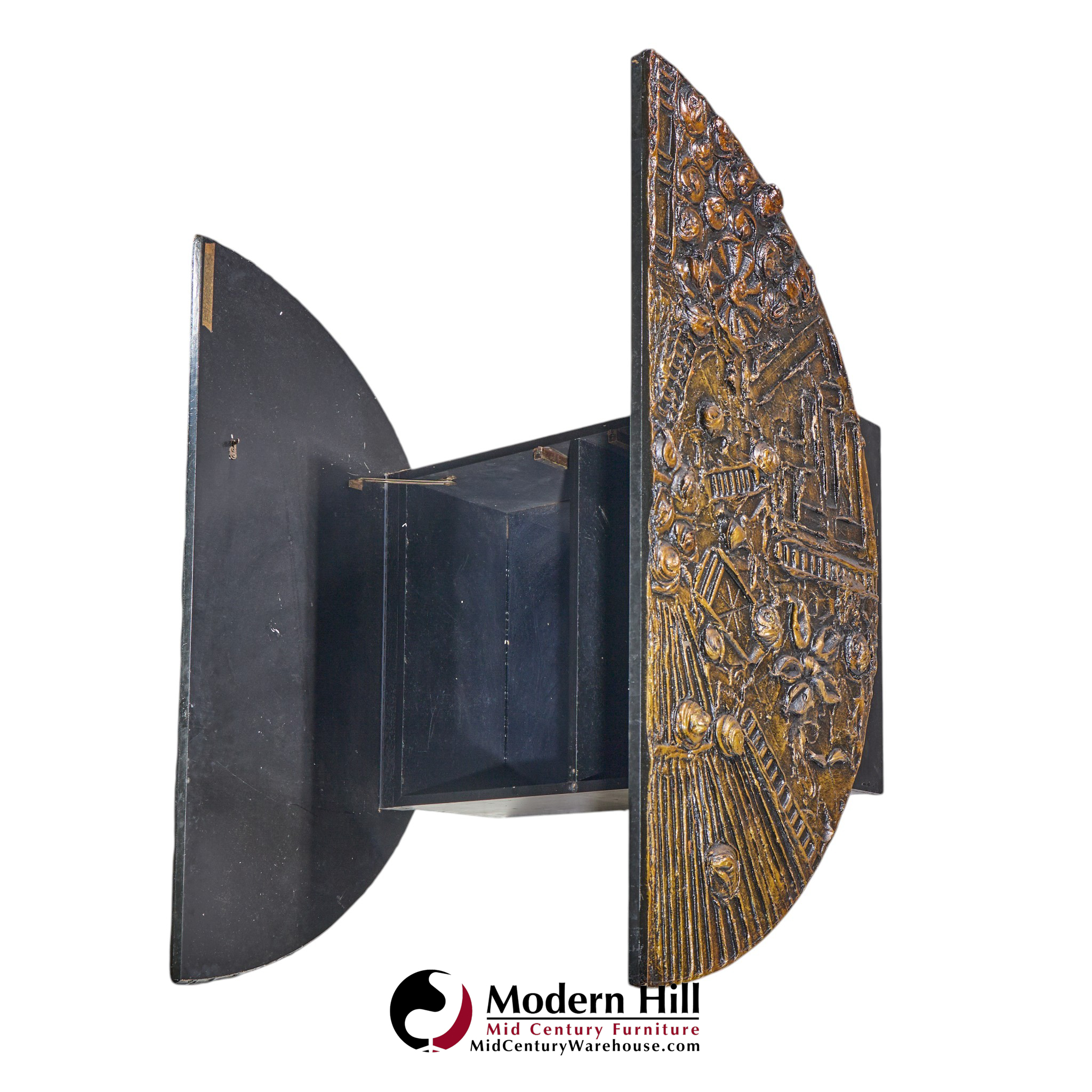 adrian pearsall for craft associates mid century brutalist disc cabinet bar