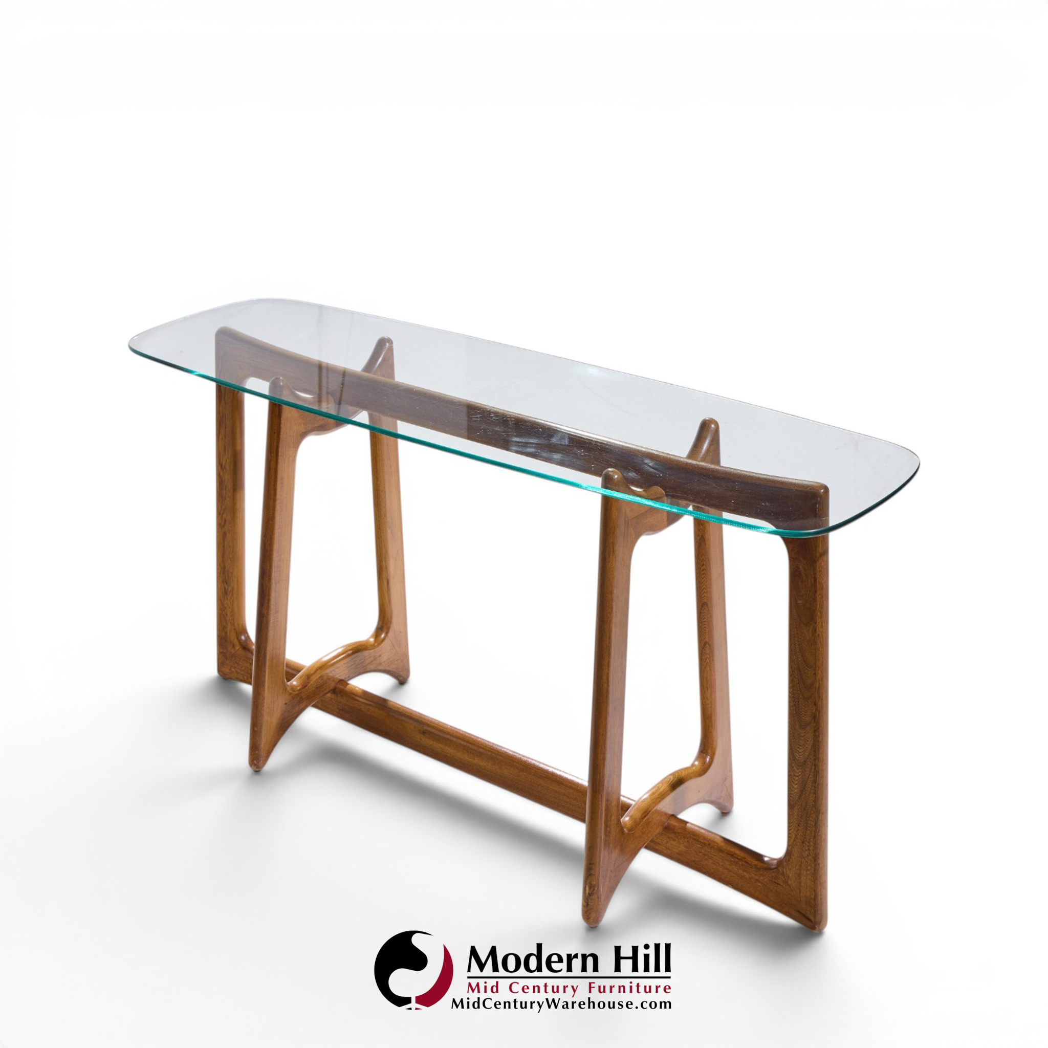 adrian pearsall for craft associates mid century sculptural walnut console table