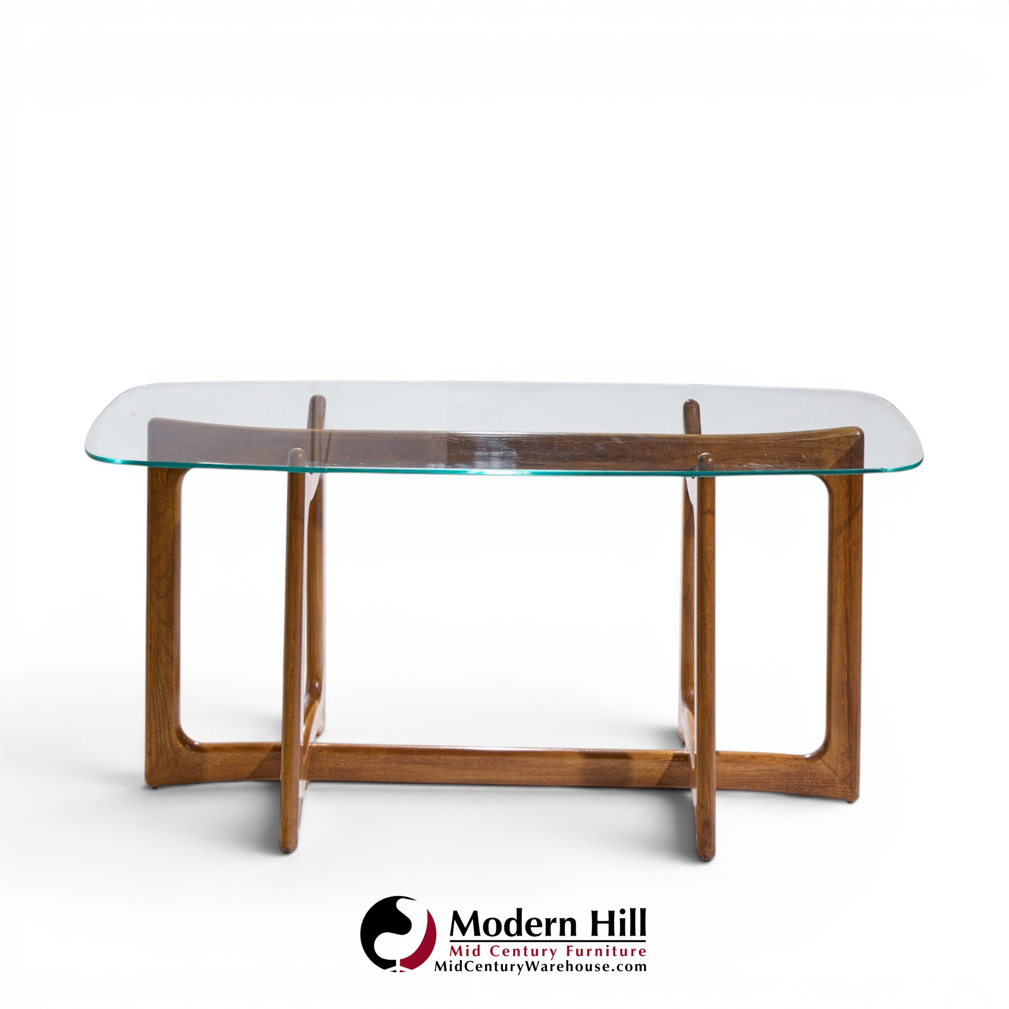 adrian pearsall for craft associates mid century sculptural walnut console table