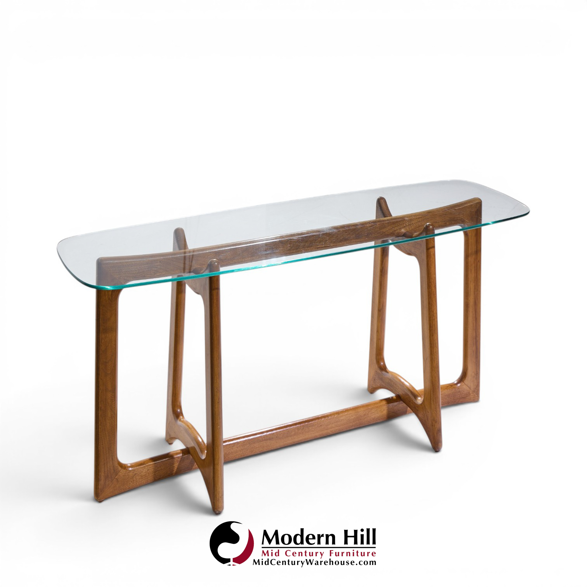 adrian pearsall for craft associates mid century sculptural walnut console table