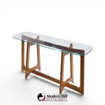 adrian pearsall for craft associates mid century sculptural walnut console table