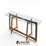 adrian pearsall for craft associates mid century sculptural walnut console table
