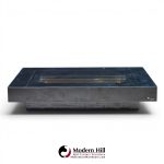 alain delon for maison jansen mid century brass, chrome and lacquered coffee table