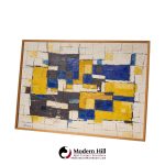 alf kahn mid century signed 1970 swedish oil on canvas painting