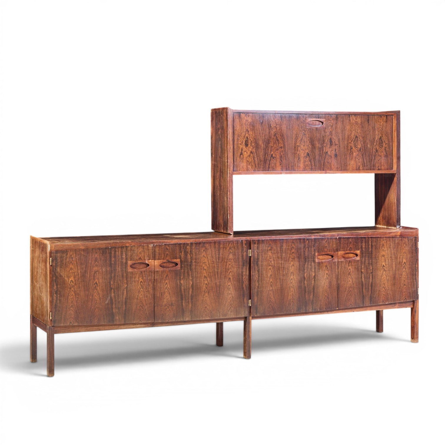 arne hovmand-olsen for mogens kold møbelfabrik mid century danish rosewood credenza and bar hutch
