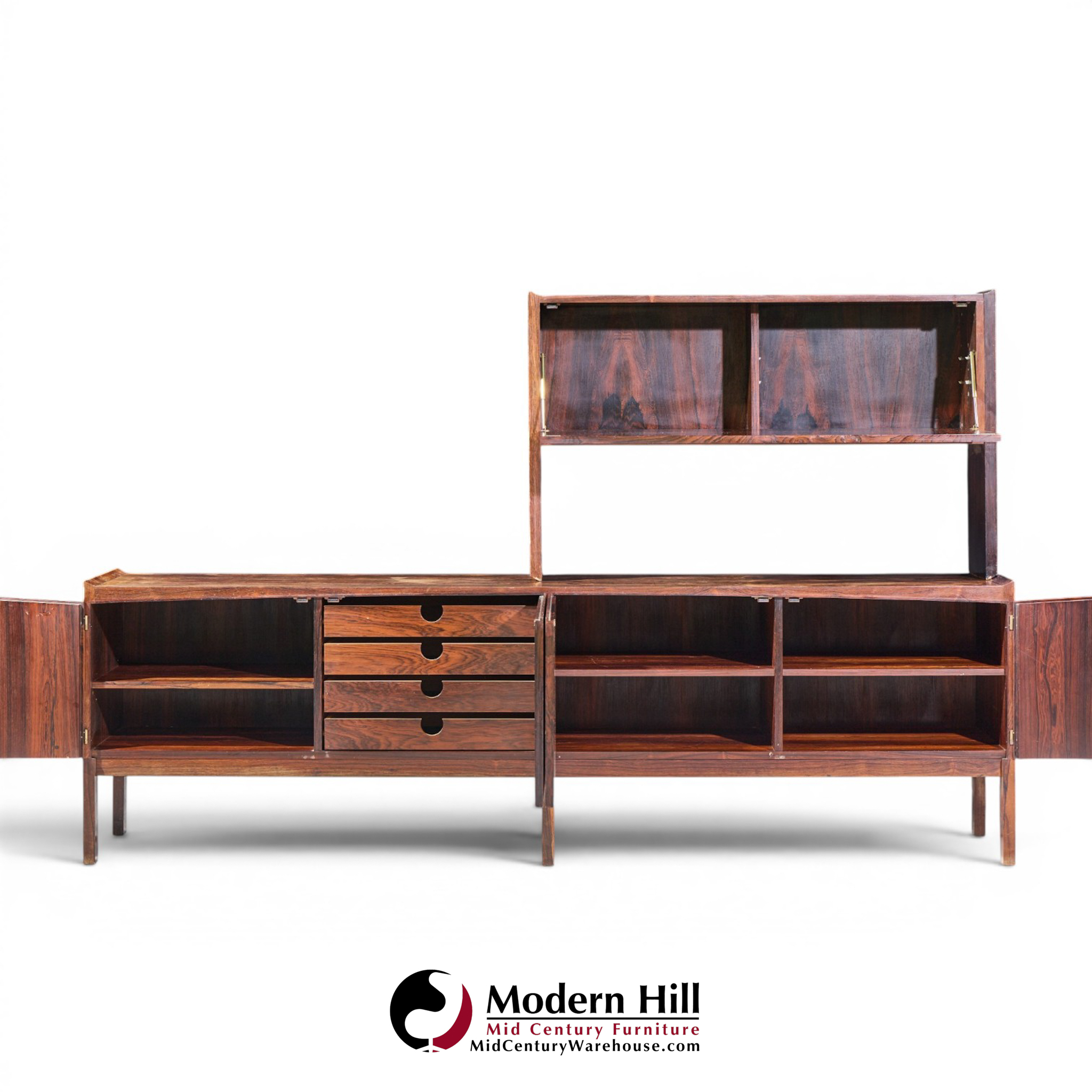arne hovmand-olsen for mogens kold møbelfabrik mid century danish rosewood credenza and bar hutch