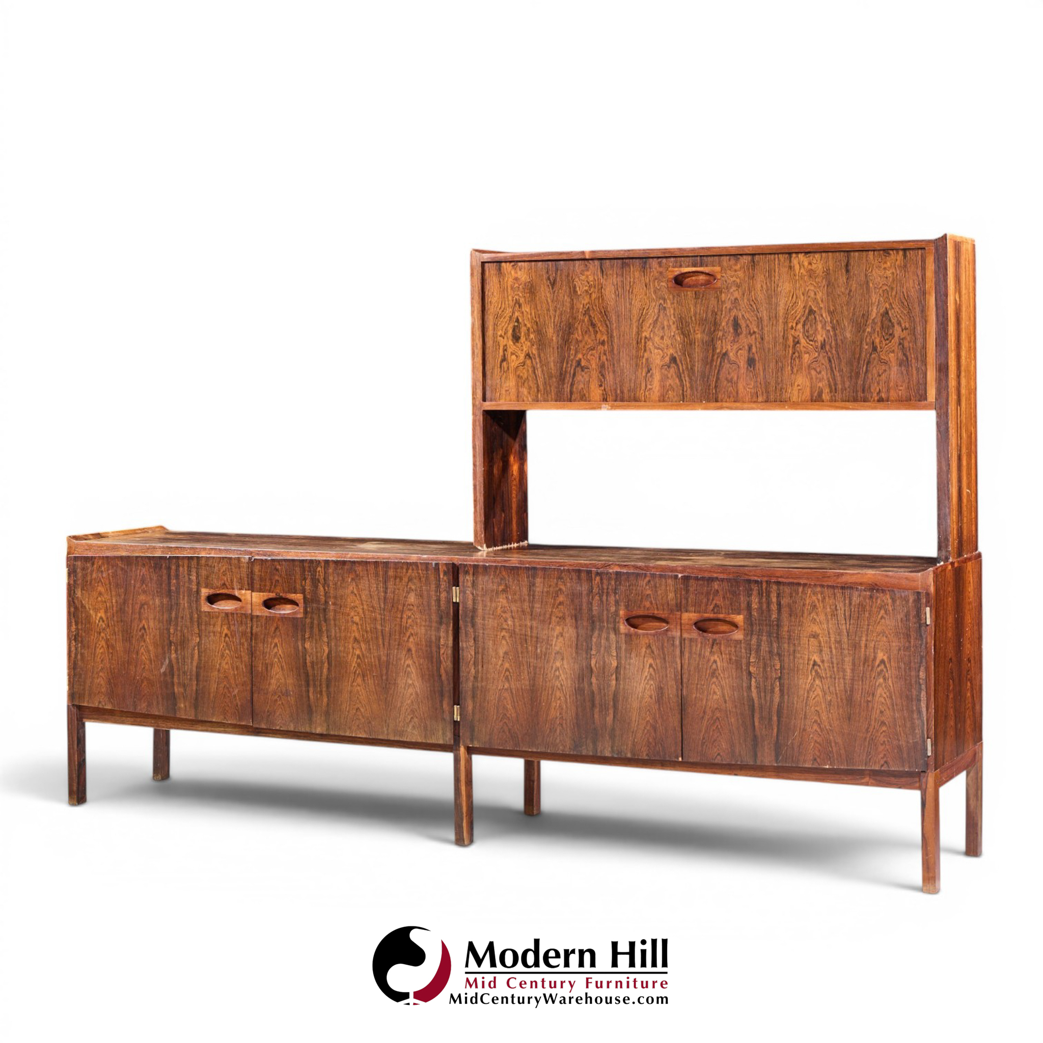 arne hovmand-olsen for mogens kold møbelfabrik mid century danish rosewood credenza and bar hutch