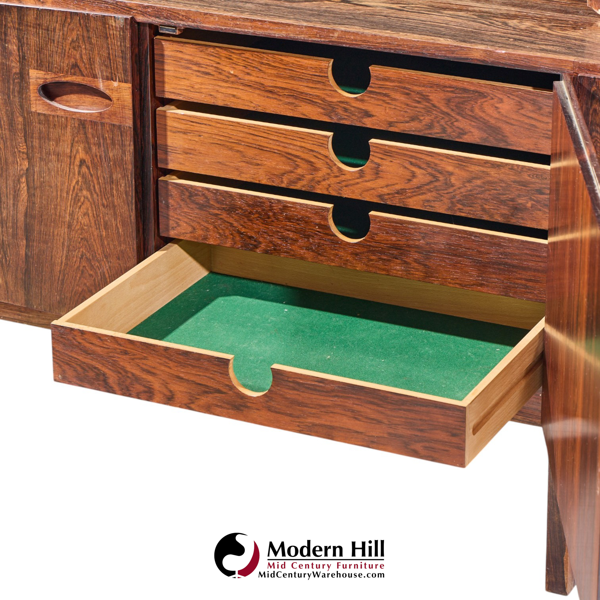 arne hovmand-olsen for mogens kold møbelfabrik mid century danish rosewood credenza and bar hutch