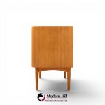 bernhard pedersen mid century danish teak tambour credenza and hutch