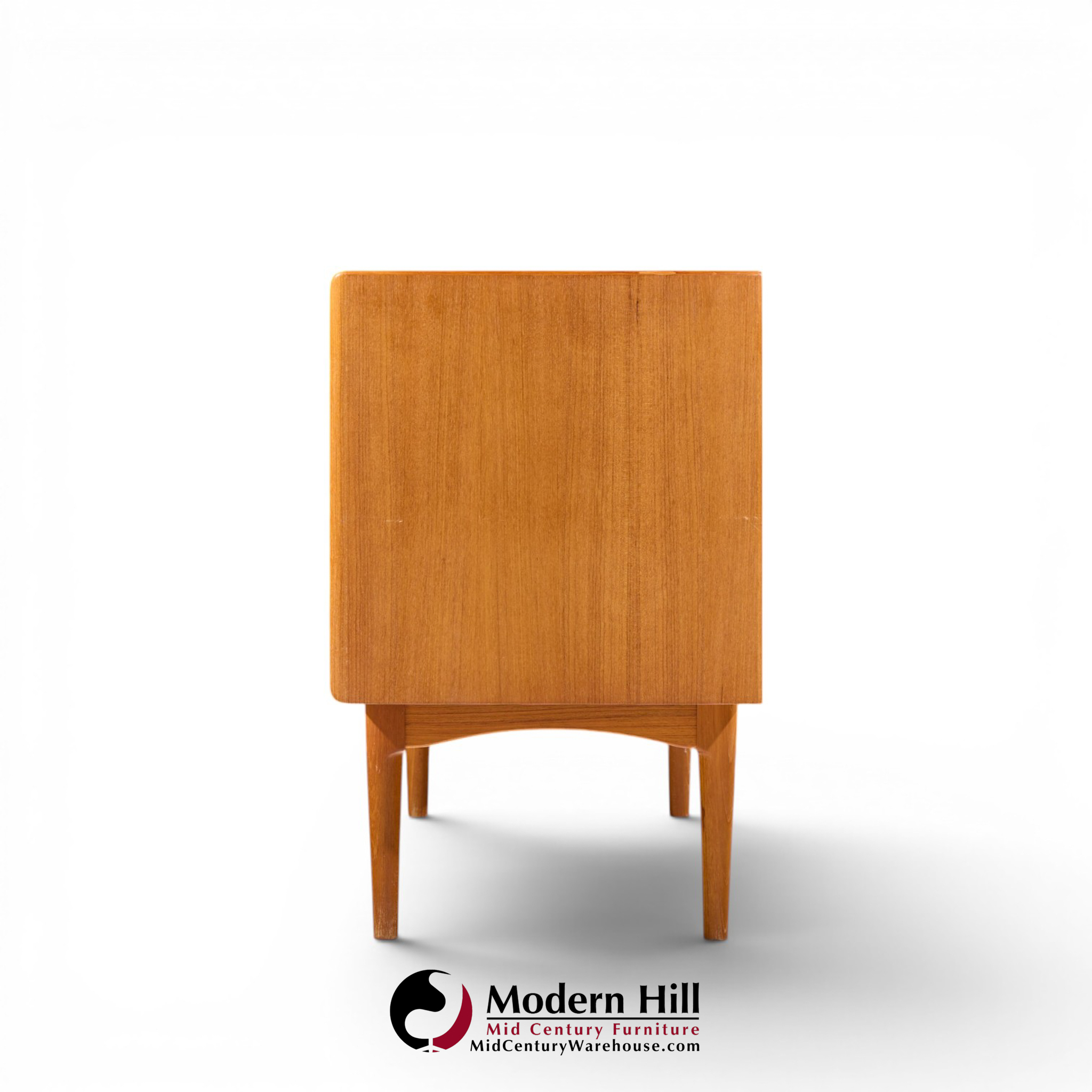 bernhard pedersen mid century danish teak tambour credenza and hutch