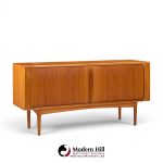 bernhard pedersen mid century danish teak tambour credenza and hutch