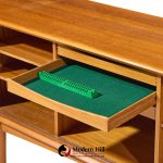 bernhard pedersen mid century danish teak tambour credenza and hutch