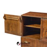 bert england mid century walnut and brass armoire