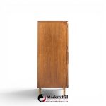 bert england mid century walnut and brass armoire