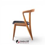 bertha schaefer for singer & sons mid century italian walnut dining chairs - set of 4