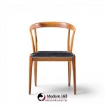 bertha schaefer for singer & sons mid century italian walnut dining chairs - set of 4