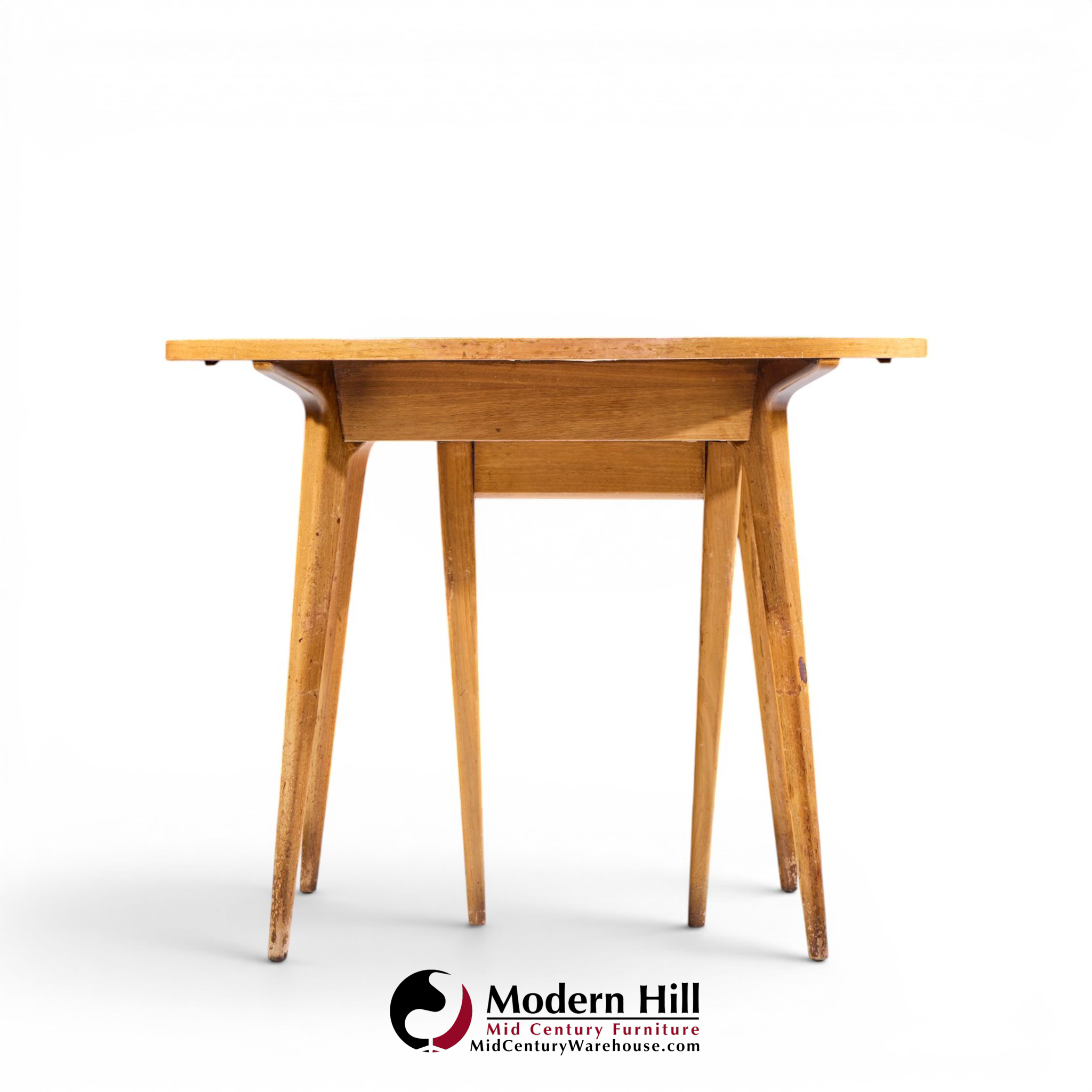 bertha schaefer for singer and sons mid century walnut dining table with 4 leaves