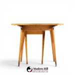 bertha schaefer for singer and sons mid century walnut dining table with 4 leaves