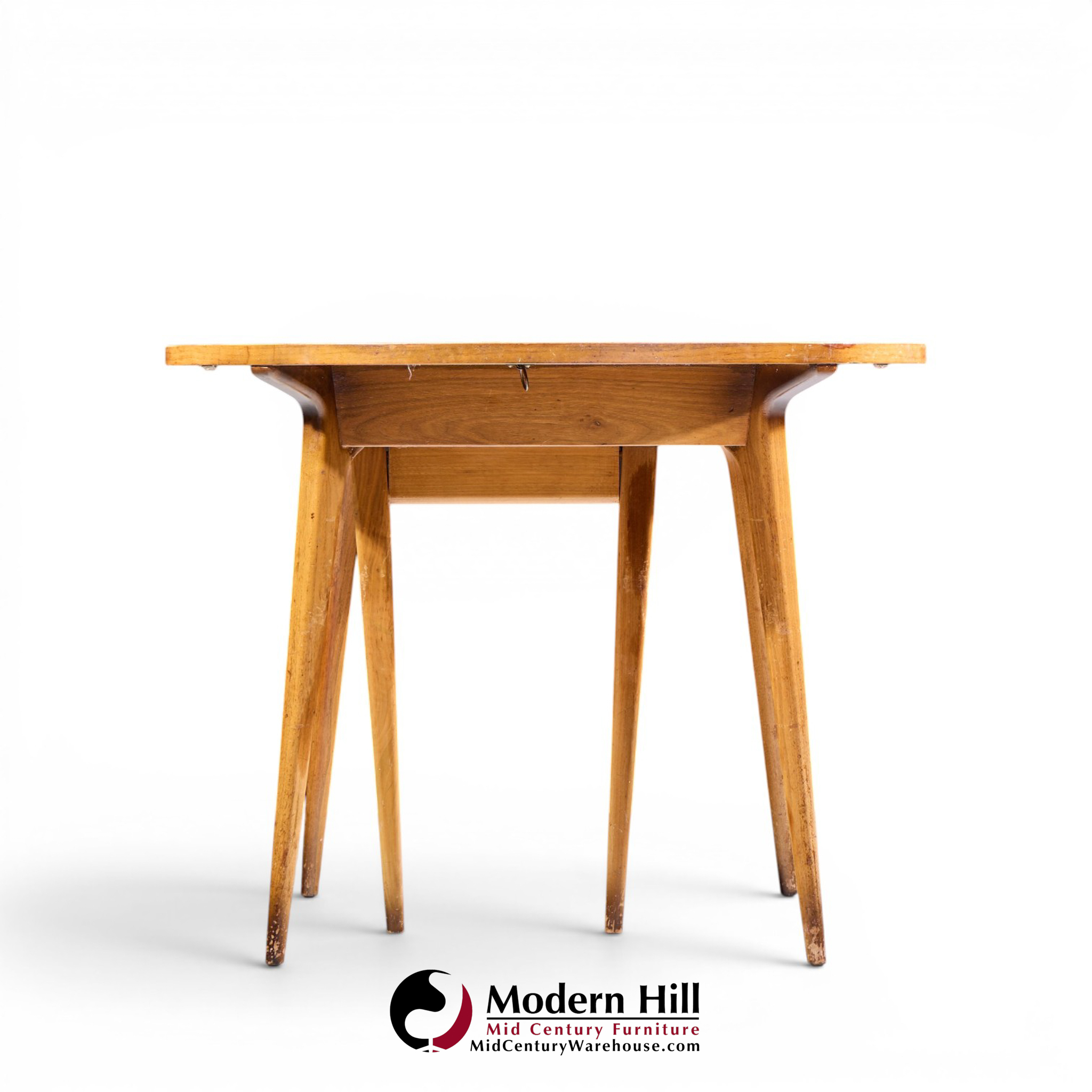 bertha schaefer for singer and sons mid century walnut dining table with 4 leaves