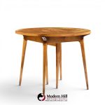 bertha schaefer for singer and sons mid century walnut dining table with 4 leaves