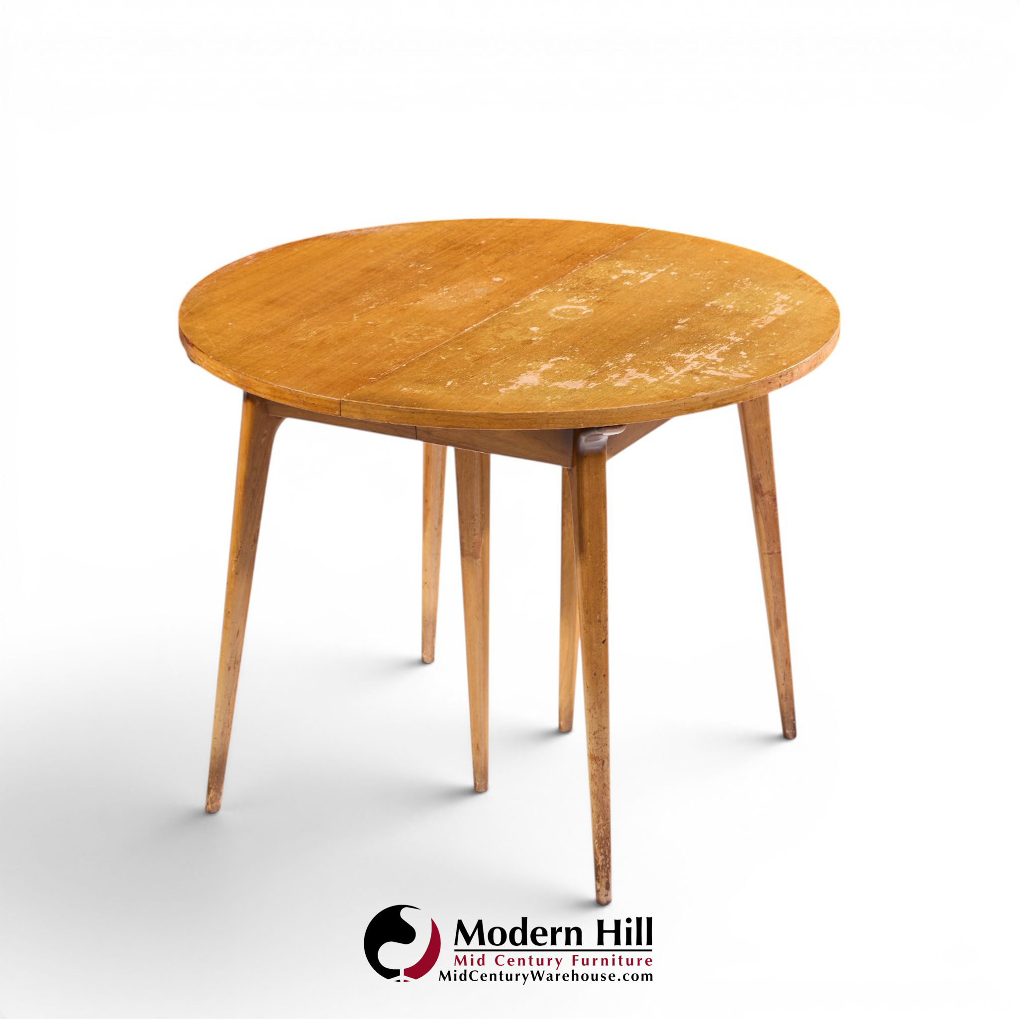 bertha schaefer for singer and sons mid century walnut dining table with 4 leaves