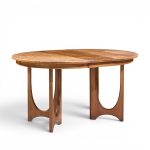 broyhill brasilia mid century dining table with 1 leaf