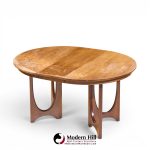 broyhill brasilia mid century dining table with 1 leaf