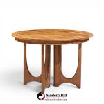 broyhill brasilia mid century dining table with 1 leaf