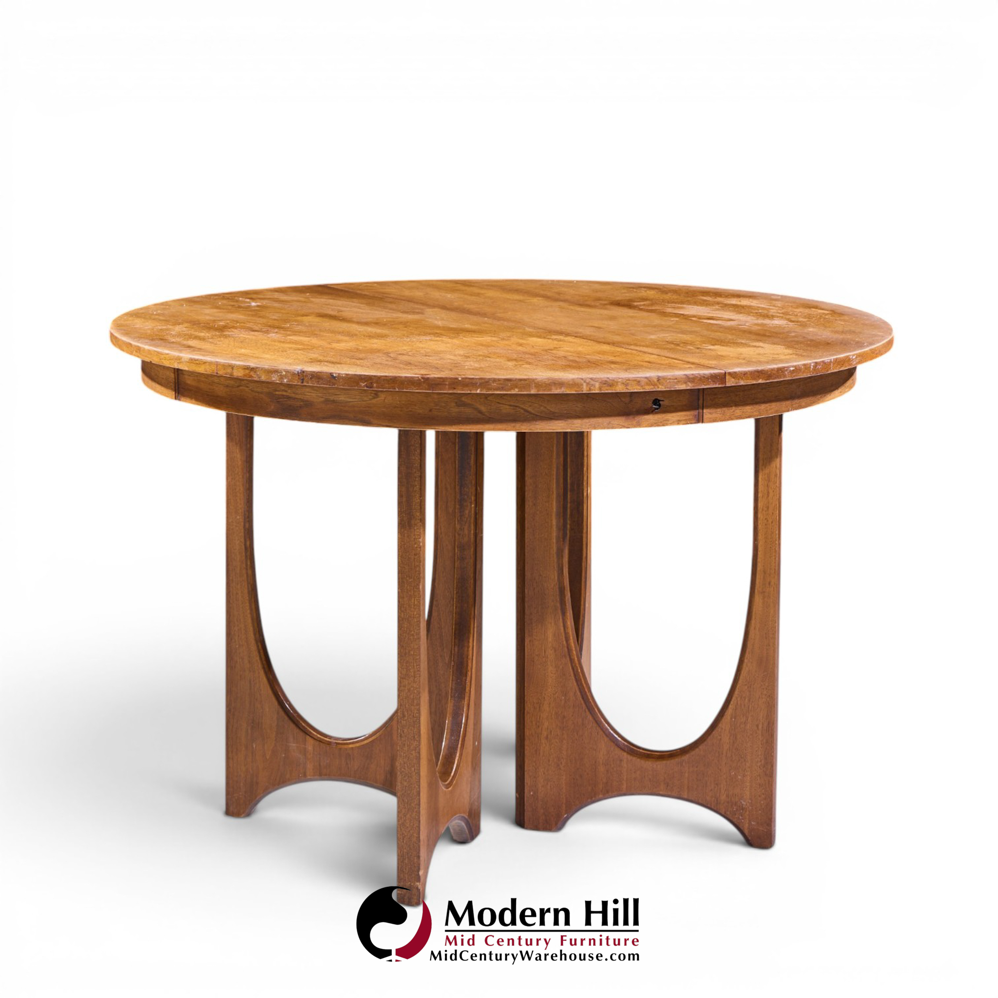 broyhill brasilia mid century dining table with 1 leaf