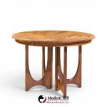 broyhill brasilia mid century dining table with 1 leaf