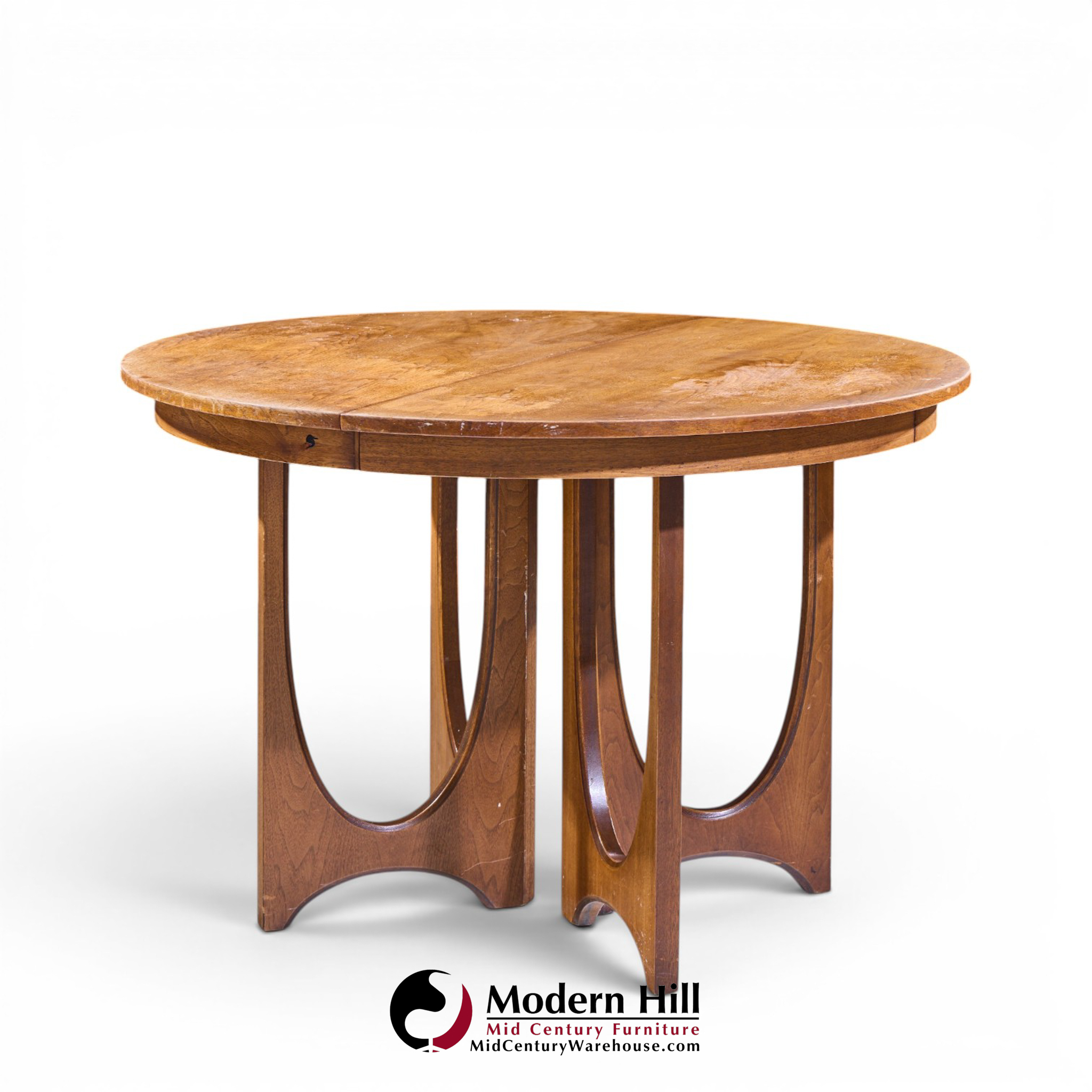 broyhill brasilia mid century dining table with 1 leaf