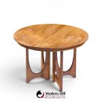broyhill brasilia mid century dining table with 1 leaf