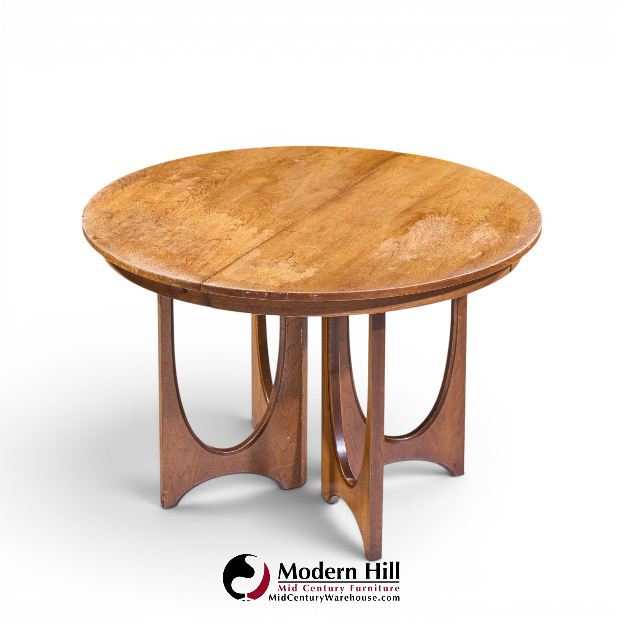 broyhill brasilia mid century dining table with 1 leaf