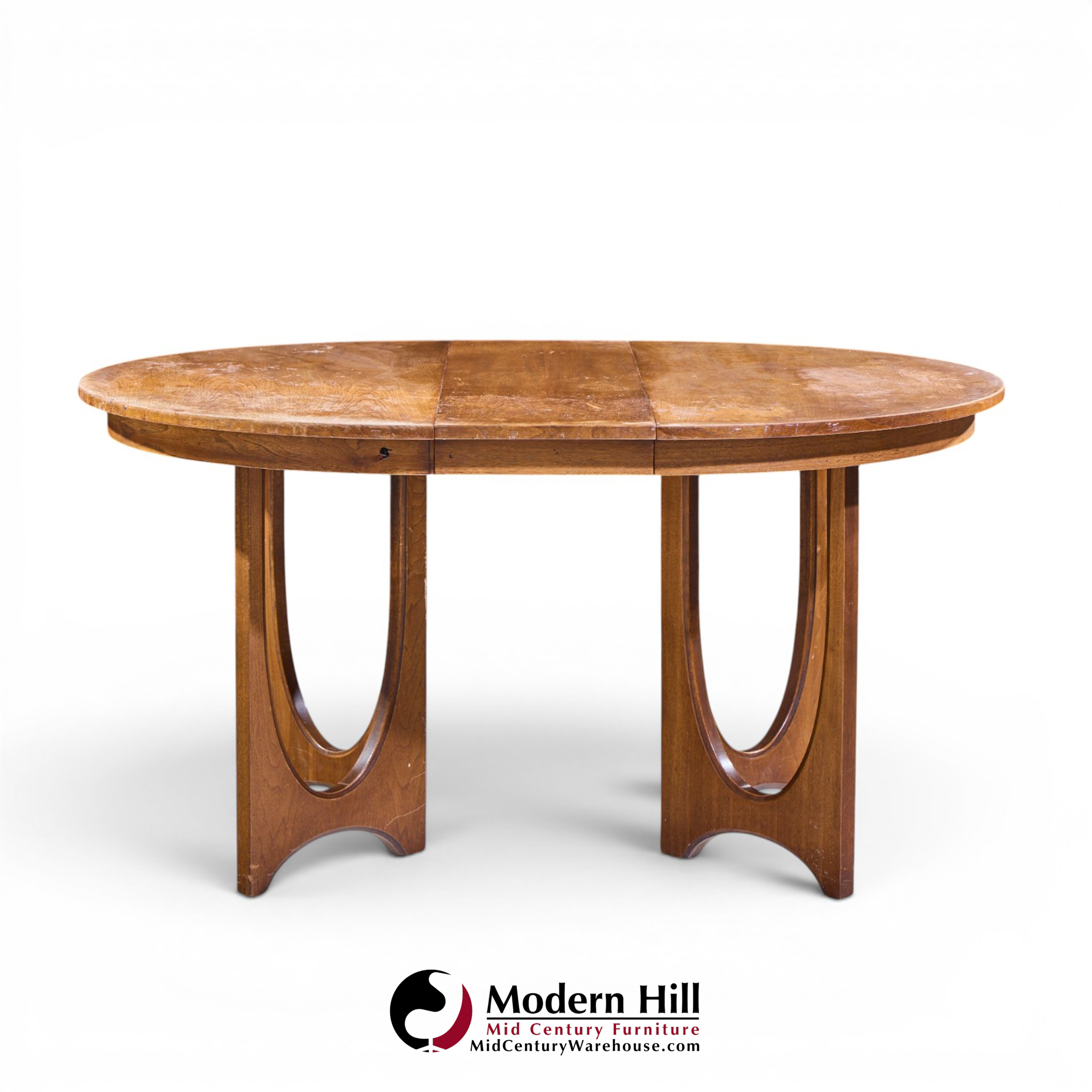 broyhill brasilia mid century dining table with 1 leaf
