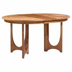 broyhill brasilia mid century dining table with 1 leaf