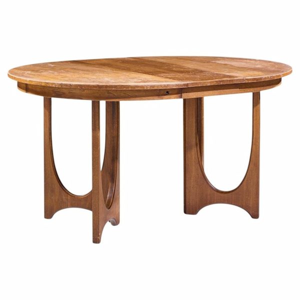 broyhill brasilia mid century dining table with 1 leaf