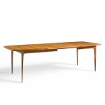 broyhill brasilia mid century dining table with 3 leaves