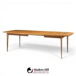 broyhill brasilia mid century dining table with 3 leaves