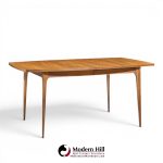 broyhill brasilia mid century dining table with 3 leaves